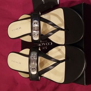 Coach Olina Semi Matte Calf Sandals